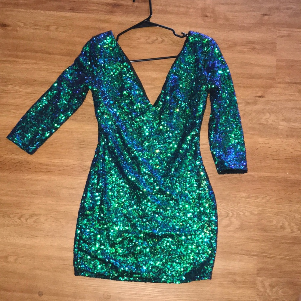 Sequined mini dress